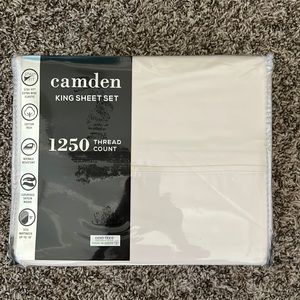Cream King bed sheet set